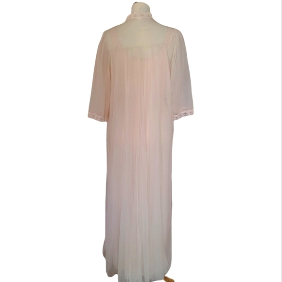 Vintage - 1950's Peach Nylon‎ Peignoir Set - Picture 8 of 9
